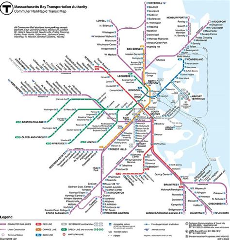 MBTA.com > Commuter Rail Maps and Schedules | Map of new york, Map ...