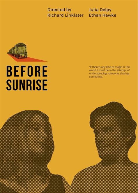 before sunrise poster | Before sunrise movie, Film posters art, Movie ...