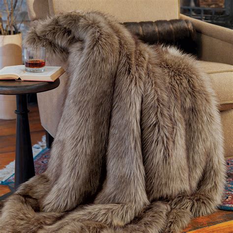 Limited Edition Faux Fur Throw // Wolf - Fabulous Furs - Touch of Modern