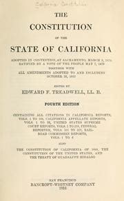 The Constitution of the state of California by California. | Open Library