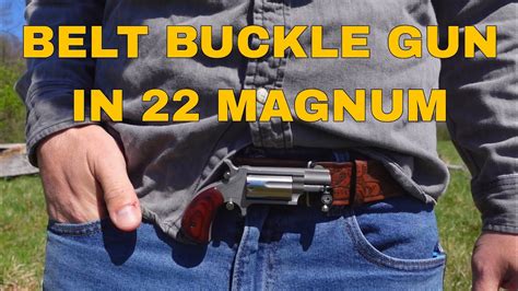 NAA Mini Revolver with Belt Buckle in 22mag - YouTube