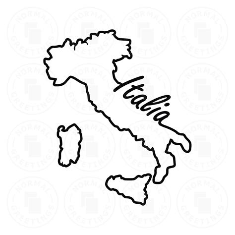 Italia Italy Map Stencil Outline Italian Flag Italian American - Etsy ...