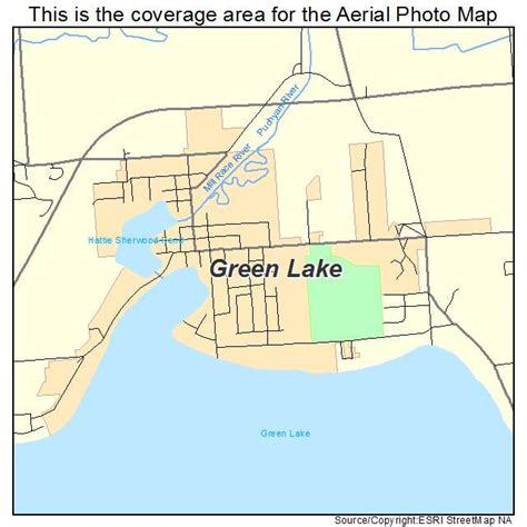 Aerial Photography Map of Green Lake, WI Wisconsin