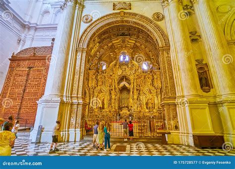 Ornate Chapel in Granada Cathedral, Spain Editorial Photography - Image of column, carving ...