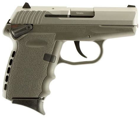 SCCY Industries CPX1TTSG CPX-1 Carbon 9mm Luger 3.10" 10+1 Stainless Steel Slide Gray Polymer ...