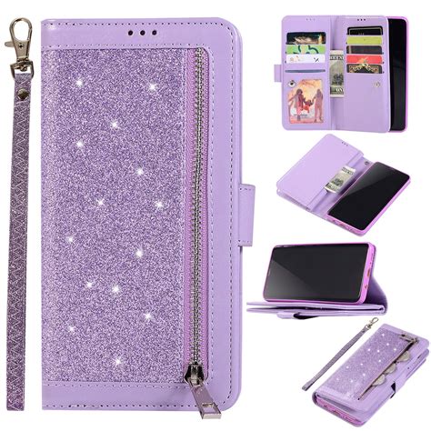 Zipper Wallet Case for Samsung Galaxy S9+ Plus Phone, Allytech Bling ...