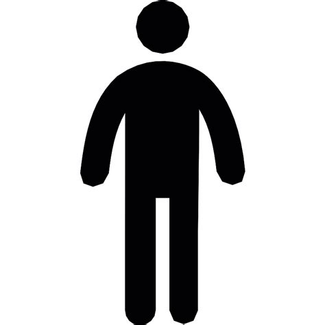 Standing Frontal Man Silhouette Vector SVG Icon - SVG Repo