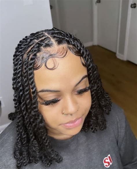 Invisible locs bob | Pretty braided hairstyles, Cute box braids ...