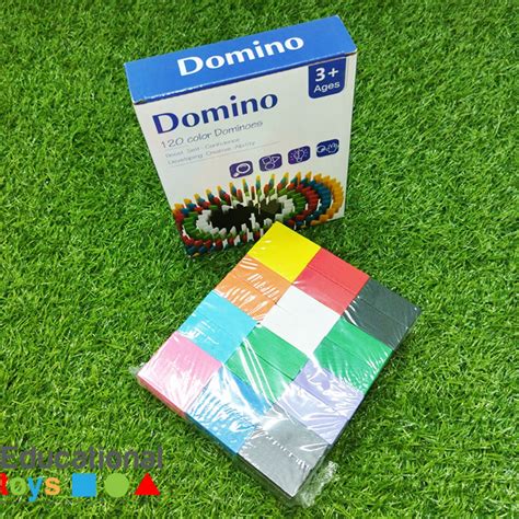 Buy Colorful Wooden Domino Blocks Set (120 Pcs) Online - Educational Toys Pakistan