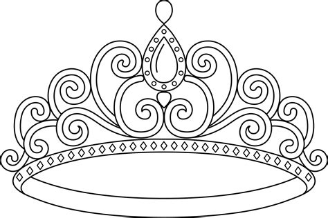 Princess Crown Coloring Page Isolated 6823413 Vector Art at Vecteezy