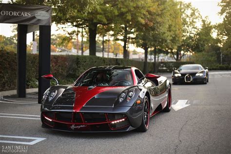 Carbon Fiber and Red Pagani Huayra and Bugatti Veyron Vitesse Black Bess Legend Edition back ...