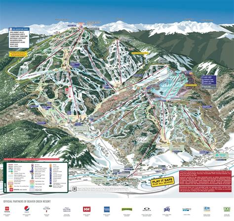 Beaver Creek Ski Resort Trail Map Canvas Poster, 59% OFF