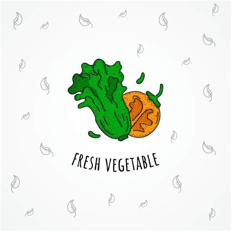 hand draw fresh vegetable for farm logo 8445349 Vector Art at Vecteezy