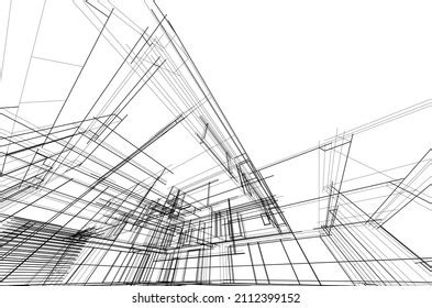 Abstract Architecture Sketch Vector Illustration Stock Vector (Royalty ...