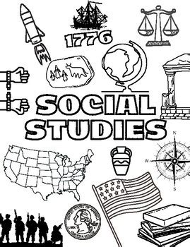 Science & Social Studies Title Page Coloring Sheet Interactive Notebooks