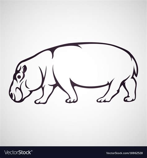 Hippo logo icon Royalty Free Vector Image - VectorStock