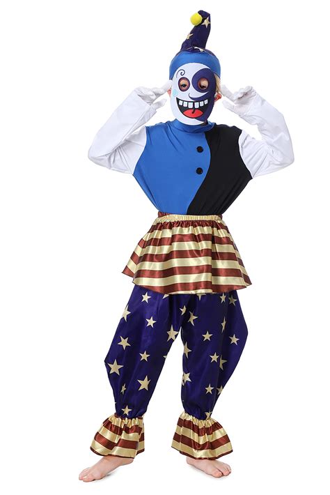 Buy Sundrop Moondrop Costume FNAF Sun Moon Clown Cosplay Outfit Halloween Sundrop Moondrop ...