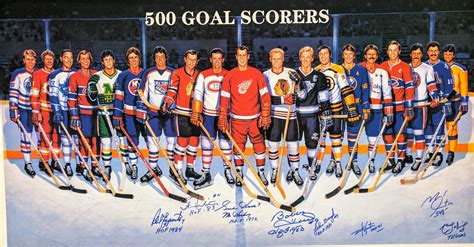 NHL "500 Goal Scorers" Lithograph Poster | Goals, Vintage posters, Nhl