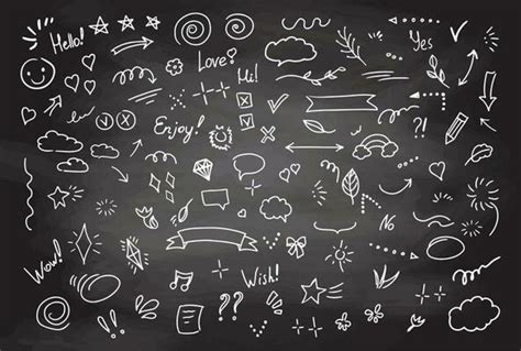 Chalkboard Doodles Vector Art, Icons, and Graphics for Free Download