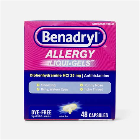 FSA Eligible | Benadryl Allergy Relief Liquid Gels, 48 ct