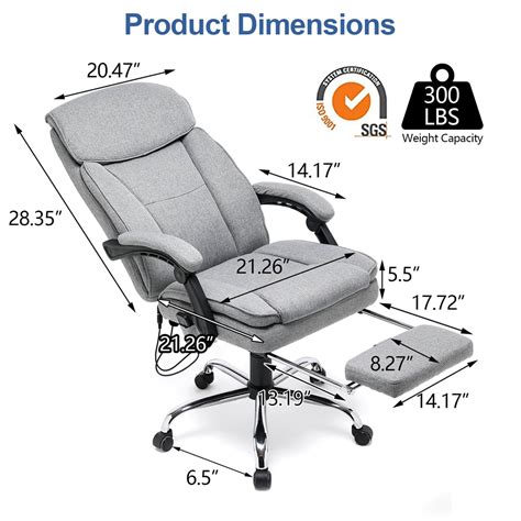 Ergonomic reclining massage office chair with breathable fabric light gray – Artofit