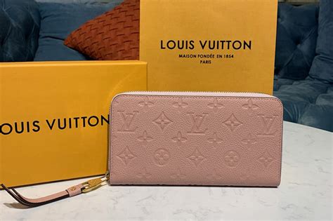 Louis Vuitton M64090 LV Zippy wallet Pink Monogram Empreinte Leather ...