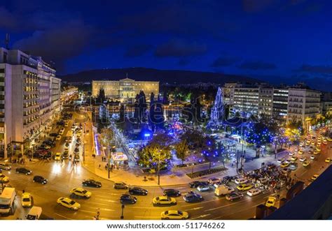 Night Life Syntagma Square Constitution Square Stock Photo 511746262 ...