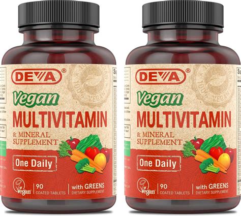 Amazon.com: DEVA Vegan Multivitamin & Mineral Supplement - Vegan ...