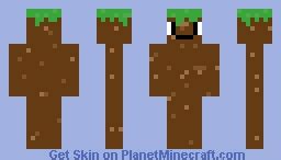 Grass block person Minecraft Skin