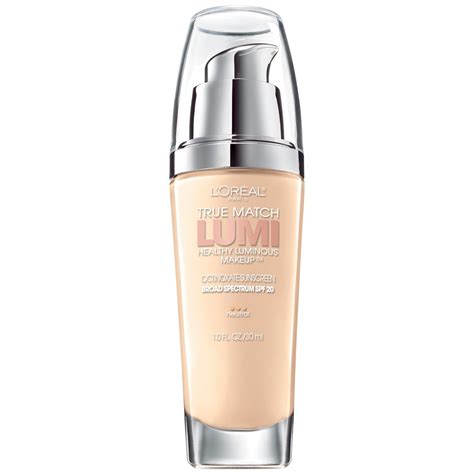 L'Oreal Paris True Match Lumi Healthy Luminous Foundation Makeup with SPF 20 - N1-2 Soft Ivory ...