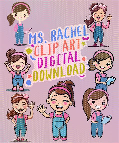 Ms. Rachel PNG Clip Art Bundle, 7 Original Images - Etsy