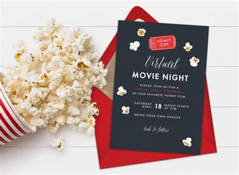 Paper Invitations & Announcements Cinema Style Invitations Movie Party ...
