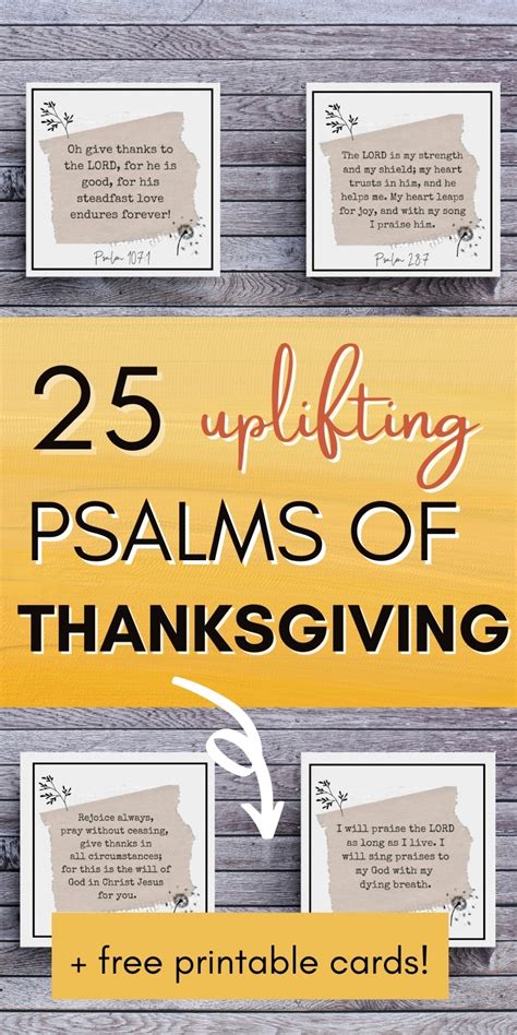 25 Psalms of Thanksgiving & Praise (+free printable)