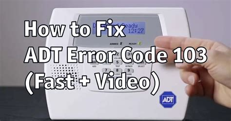 Error Code 103 – Home Security Planet