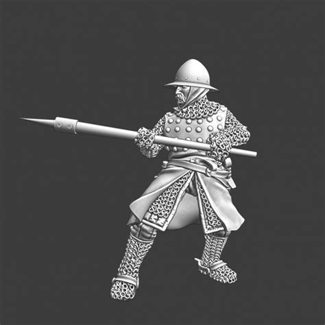 3D Printable Infantryman with goedendag by Northern Crusades Miniatures