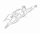 Flying Superhero Body Outline Coloring Pages sketch template