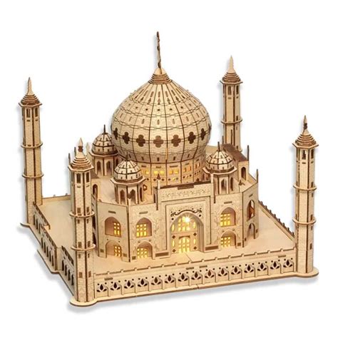 Taj Mahal Model with LED Light 3D Wooden Puzzle – 3dpuzzletoy