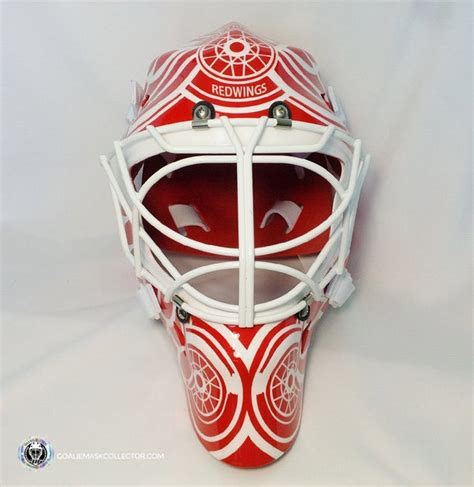 Mike Vernon Goalie Mask Unsigned Detroit V1 Red – Goalie Mask Collector