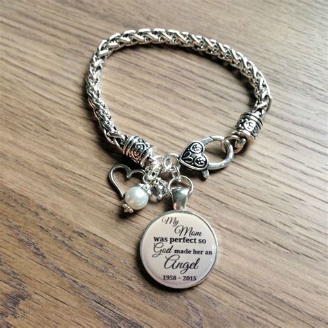 Memorial Jewelry, loss of MOM, Personalized charm Bracelet or Charm necklace | Personalized ...