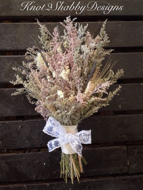 Dried Flower Bouquet - Bridesmaids Bouquet - Vintage Bouquet - Shabby ...