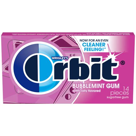 ORBIT Bubblemint Sugarfree Chewing Gum, 14 Piece Single Pack | Orbit Gum