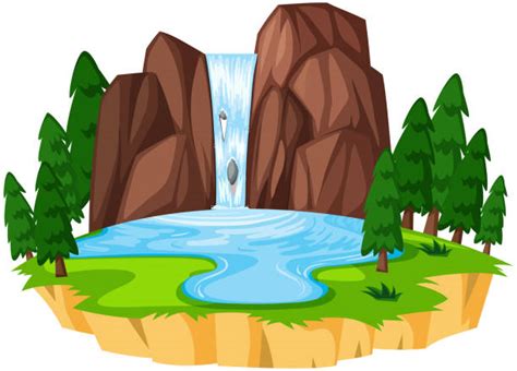 Clip Art Of A Mountain And Lake Illustrations, Royalty-Free Vector ...