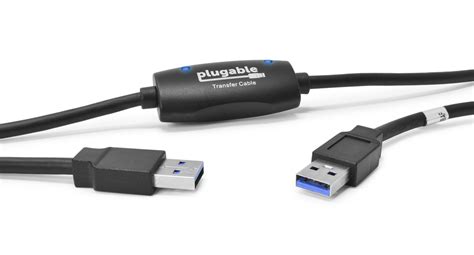 Plugable USB 3.0 Transfer Cable, Unlimited Use, Transfer Data Between 2 Windows PC's, Compatible ...