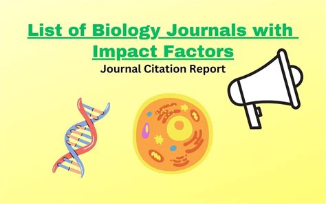 Top Biology Journals with Impact Factor - Research Journals