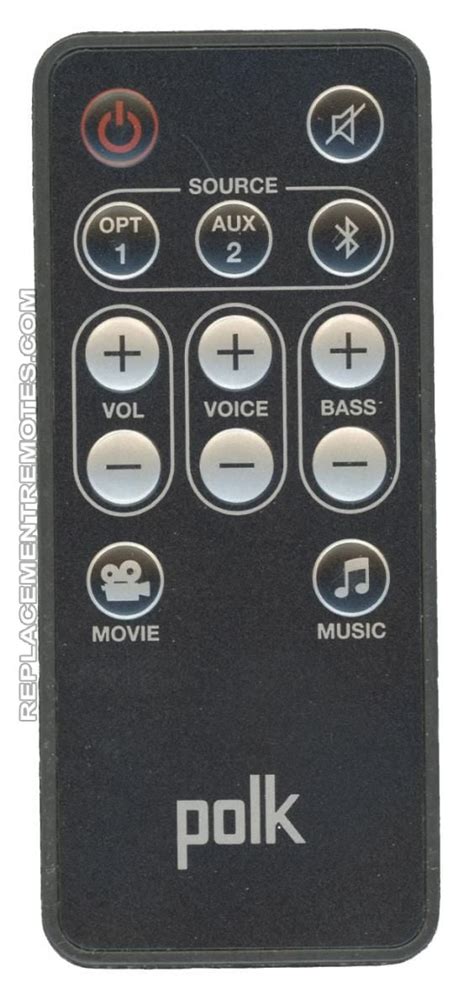 polkaudio RE81121 (p/n: RE81121) Sound Bar System Remote Control (refurbished) - Walmart.com ...