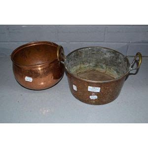 Antique French Copper Pots (2) - Copper - Metalware