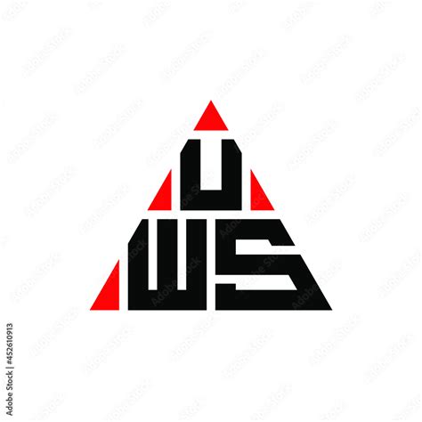 UWS triangle letter logo design with triangle shape. UWS triangle logo design monogram. UWS ...