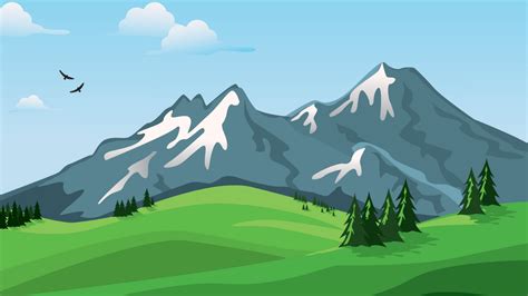 Wallpaper Mountains, Vector, Landscape, Nature - Background Mountain Vector - 1366x768 Wallpaper ...