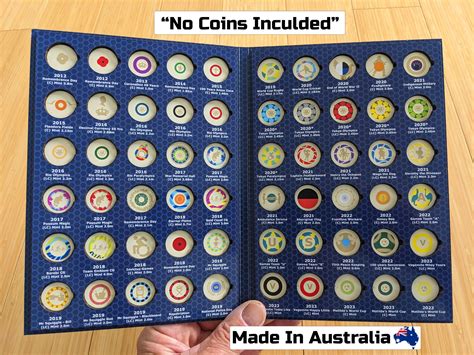 Australian Two Dollar Coloured Coin Album Folder | Australian Coin Album