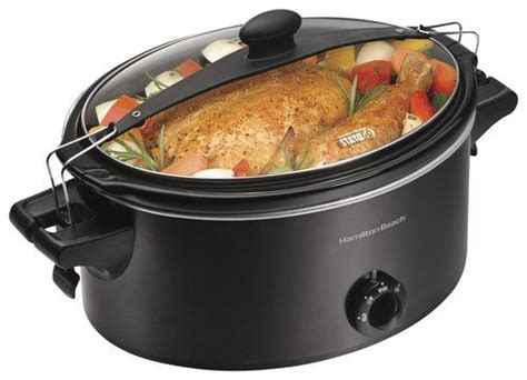 Hamilton Beach Stay or Go 6-Quart Slow Cooker Black 33261 | Hamilton beach slow cooker, Small ...